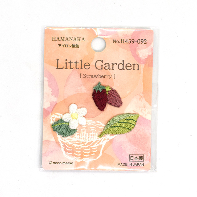 ワッペン ハマナカ Little Garden-リトルガーデン-（H459-092） Strawberry/ストロベリー (H)_4b_
