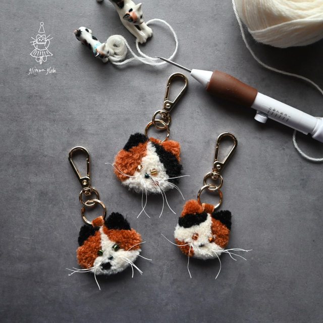 【本店11F】11/8,12/5 glimmer globeと作る三毛猫キーホルダー