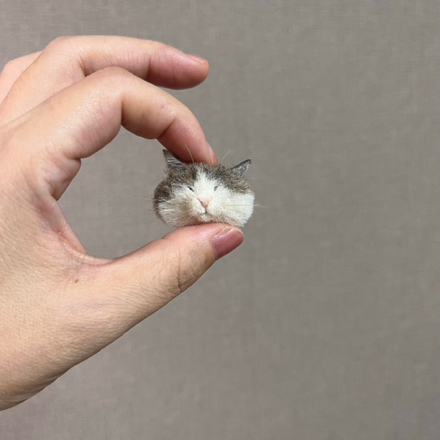 【本店11F】12/18 MEBARUと作るキジ白猫のブローチ