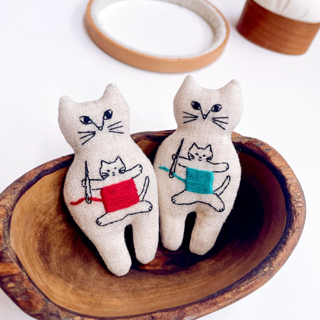 【本店11F】3/29,3/30 nekogaoと作るネコの刺繍ブローチ