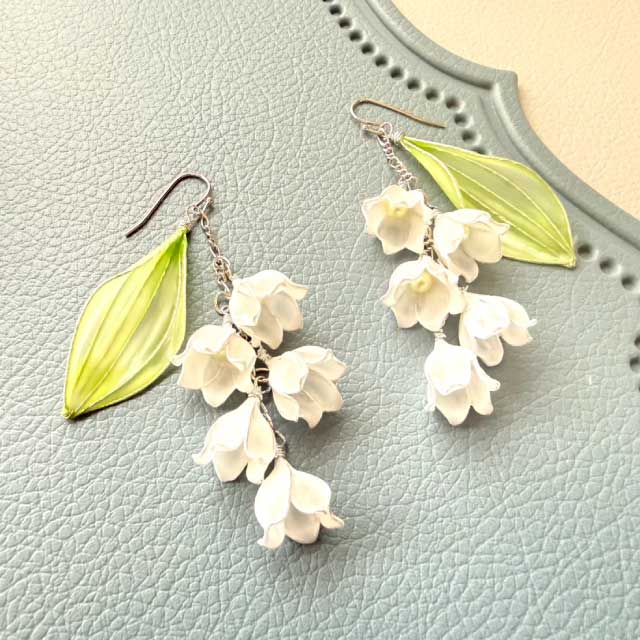【本店11F】4/24 造花小物『鈴蘭の耳飾り』