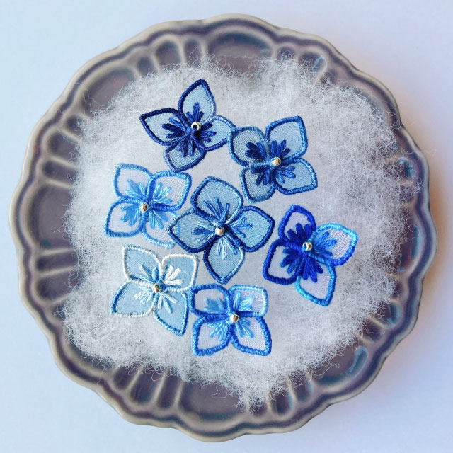 【本店11F】6/23 kanaと作る紫陽花の立体刺繍アクセサリー