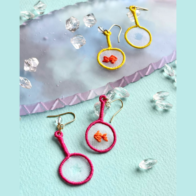 【本店11F】8/6 kanaと作る金魚すくいの刺繍アクセサリー