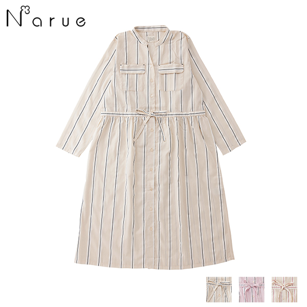 18-51004｜ナルエー narue moon tan stripe Jacquard ワンピース