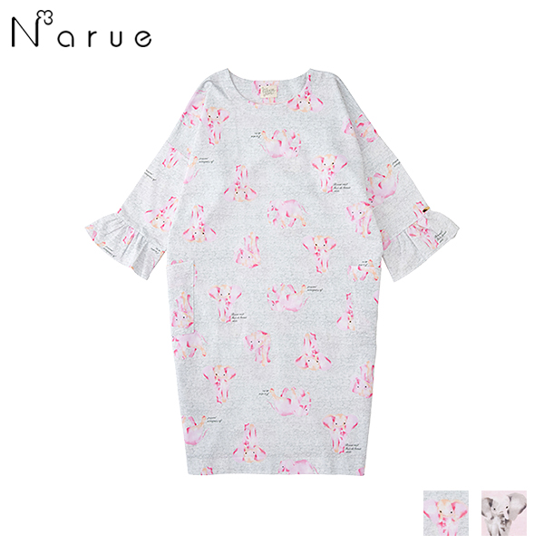 19 ナルエー Narue ピンクのぞうコットンインレイ ワンピース 全2色 M L 下着 ランジェリーの専門店 アンテシュクレ Intesucre