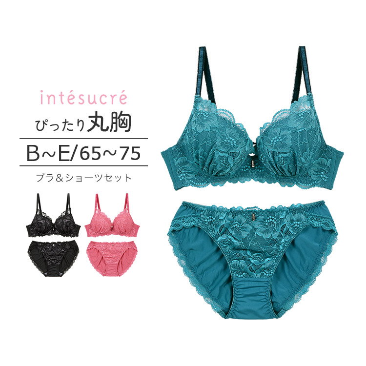 IBT337｜アンテシュクレ intesucre 毎日フィットブラ ぴったり丸胸タイプ ブラセット ナチュラルバストメイク BCDEカップ アンダー65/70/75cm