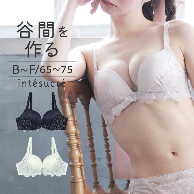 IBT372｜アンテシュクレ intesucre narue×intesucre L wire Bra ブラジャー単品 ふっくらデコルテメイク BCDEFカップ  アンダー65/70/75cm