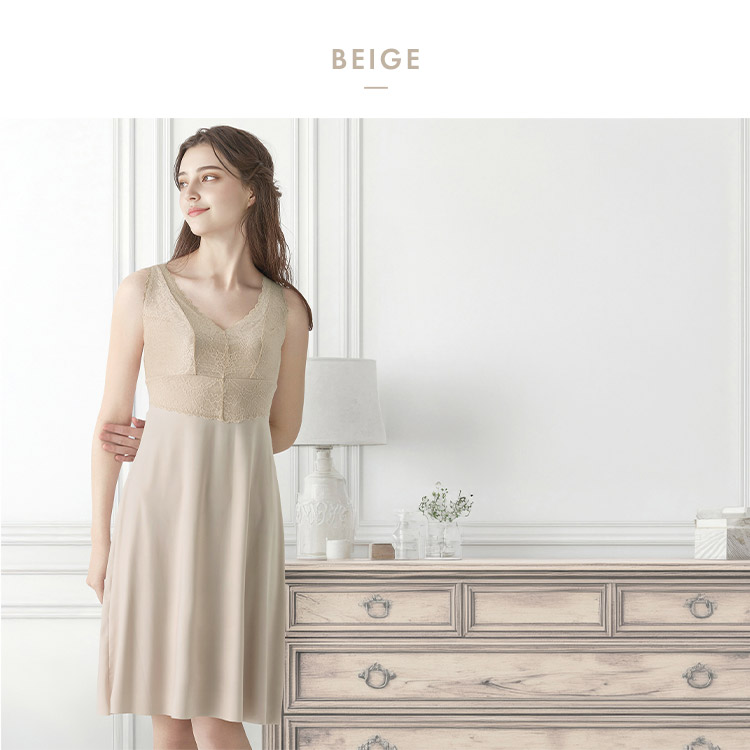 ILS400|アンテシュクレ intesucre ちーちょろす×intesucre Magic Slip スリップ M-L/L-LL/LL-3L 丈90cm