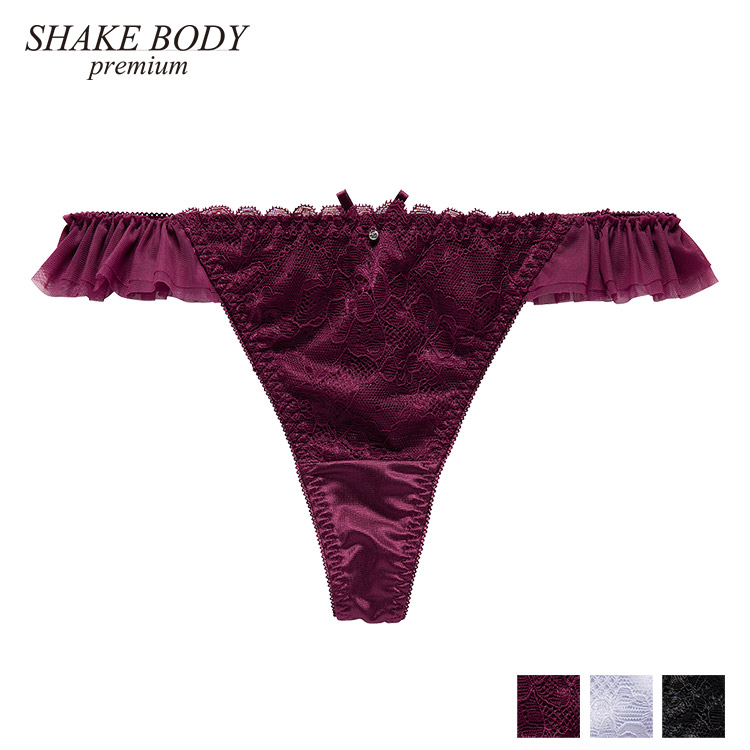 237584｜Shake Body セクシーレースアップ Ｔバックショーツ 全3色 M