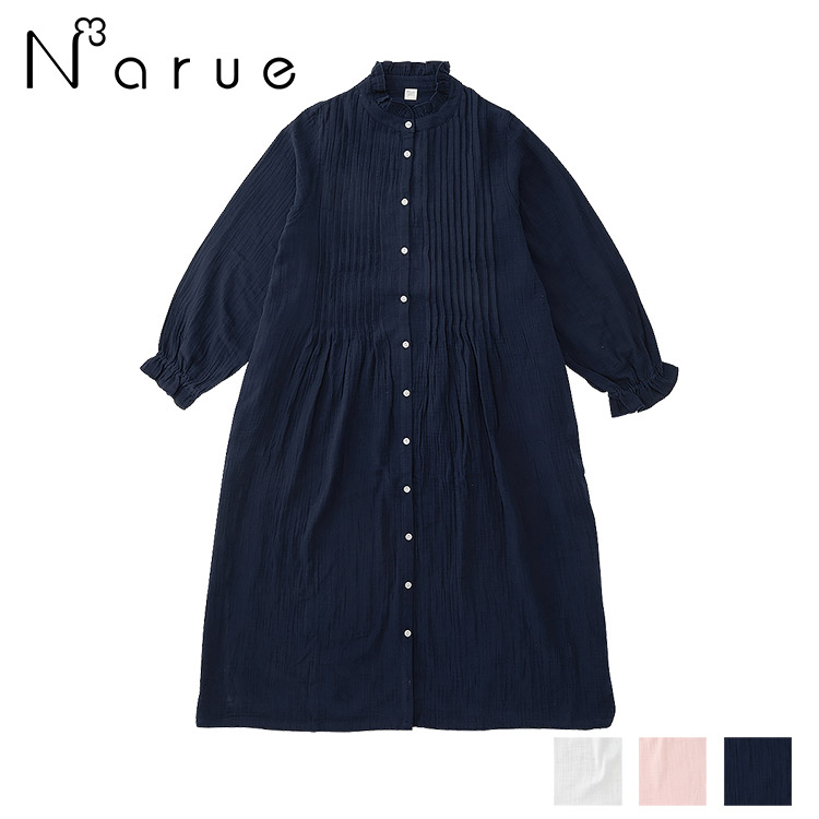 20-51006｜ナルエー narue シュークリームガーゼ ワンピース 全3色 M-L