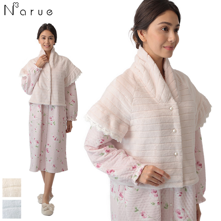 711 ナルエー Narue シャイニースノー ミルティボーダー ルームウェア ガウン 全3色 M L 下着 ランジェリーの専門店 アンテシュクレ Intesucre