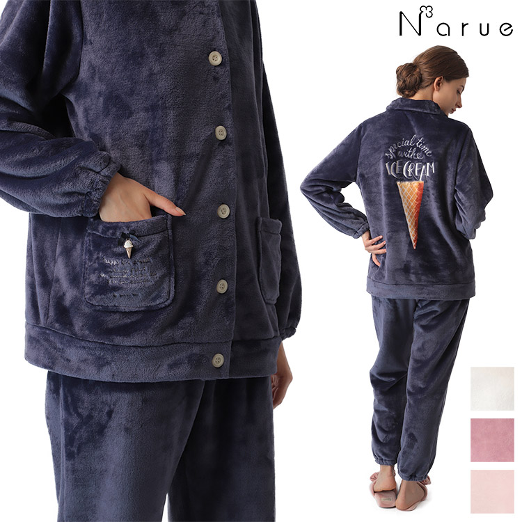 20-71412｜ナルエー narue シャイニースノー ハッピーアイス ルームウェア 上下セット 全4色 M-L