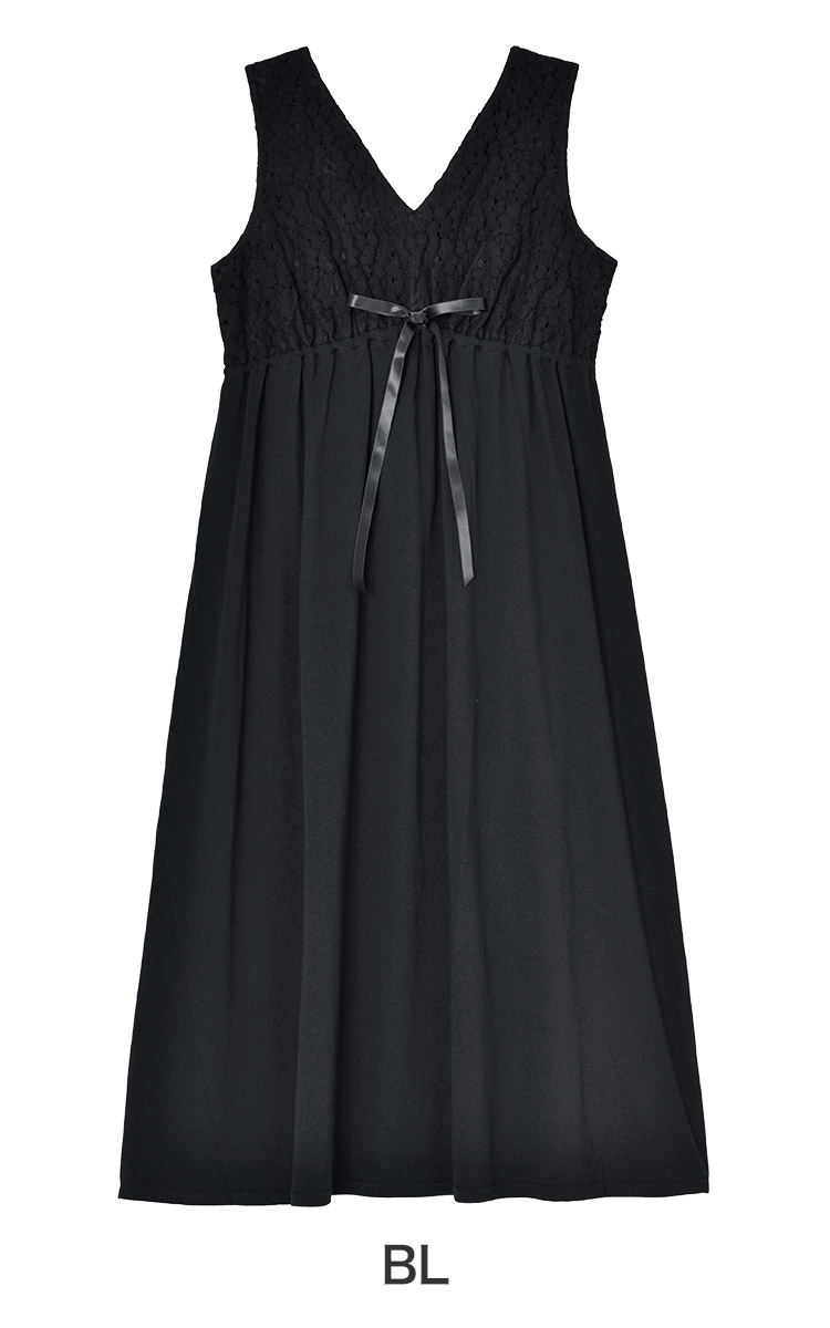 JNX563｜ワコール ナイティナイト ネグリジェ Vネックドレス 全3色 M