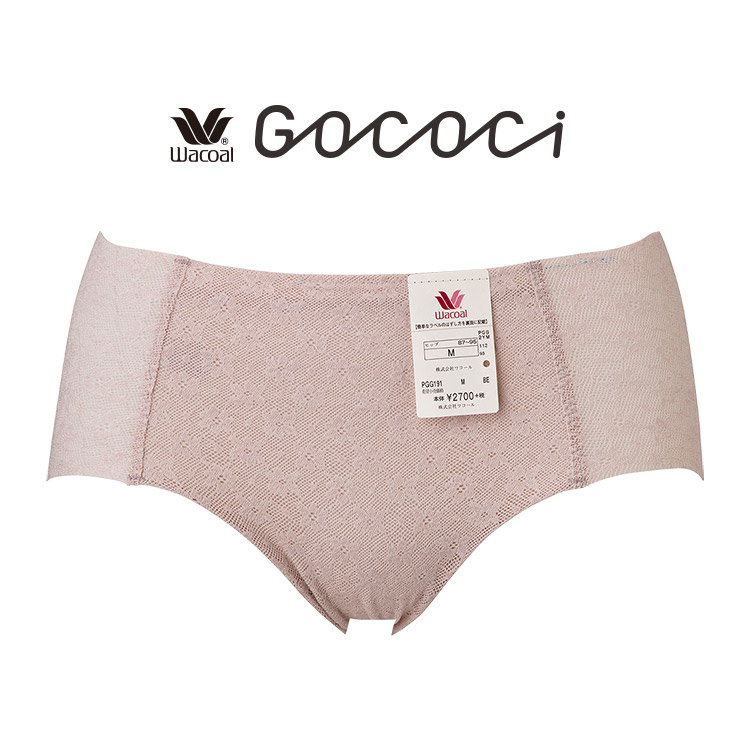 PGG191｜ワコール GOCOCi レーシィタイプ ボーイレングスショーツ 全3色 M/L