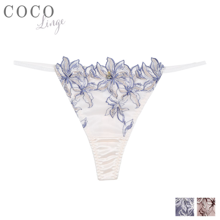 236134｜COCO Linge リリカルフラワー Ｔバックショーツ 全3色 M