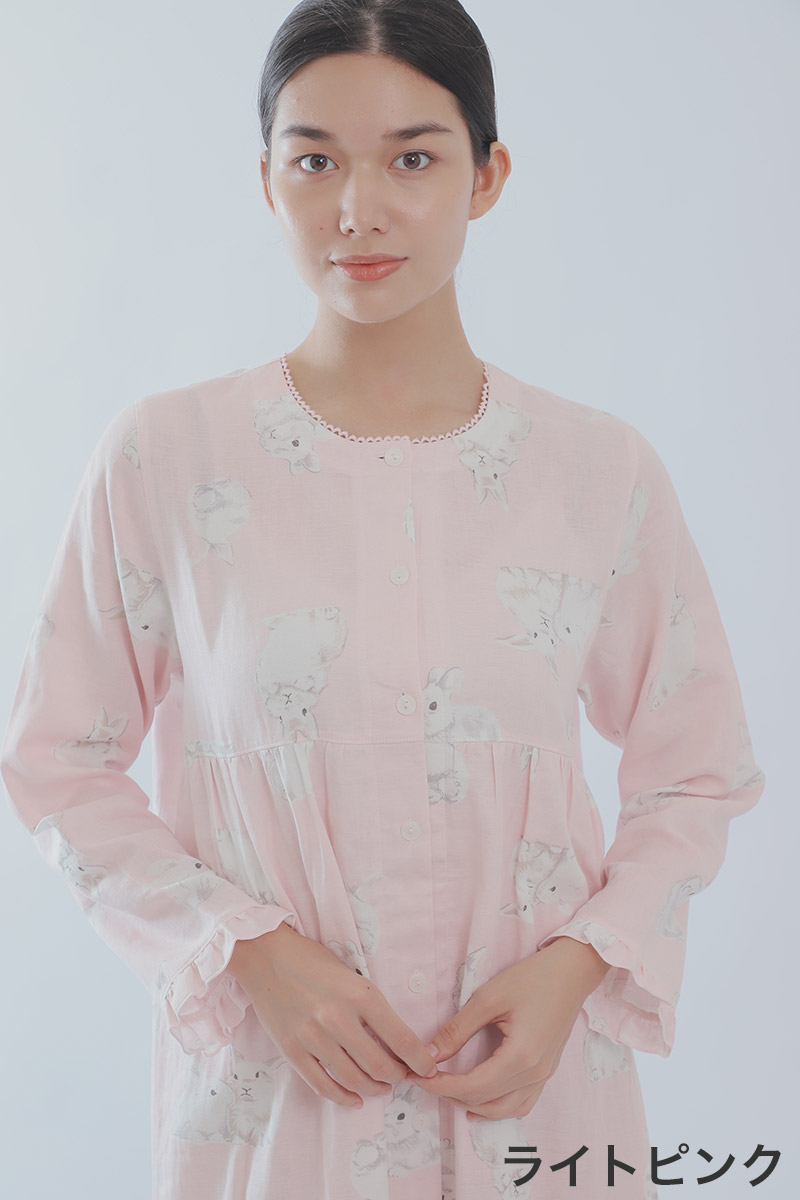 21 ナルエー Narue wガーゼ うさぎ ルームウェア ワンピース 全3色 M L 下着 ランジェリーの専門店 アンテシュクレ Intesucre 21 ナルエー Narue wガーゼ うさぎ ルームウェア ワンピース 全3色 M L 下着 ランジェリーの専門店 アンテシュクレ Intesucre