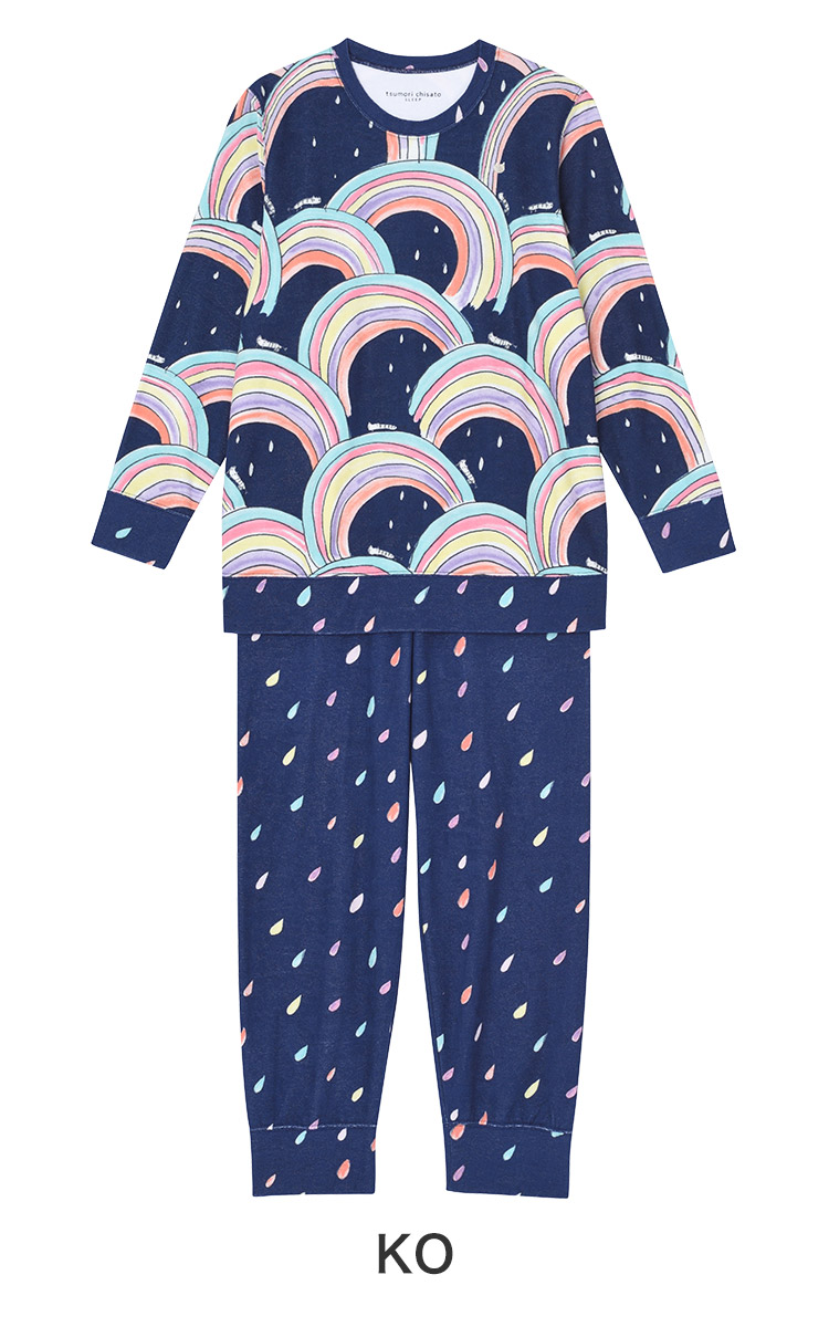 UDO153｜ワコール ツモリチサト パジャマ 上下セット ロング袖＋ロング丈 全3色 M/L