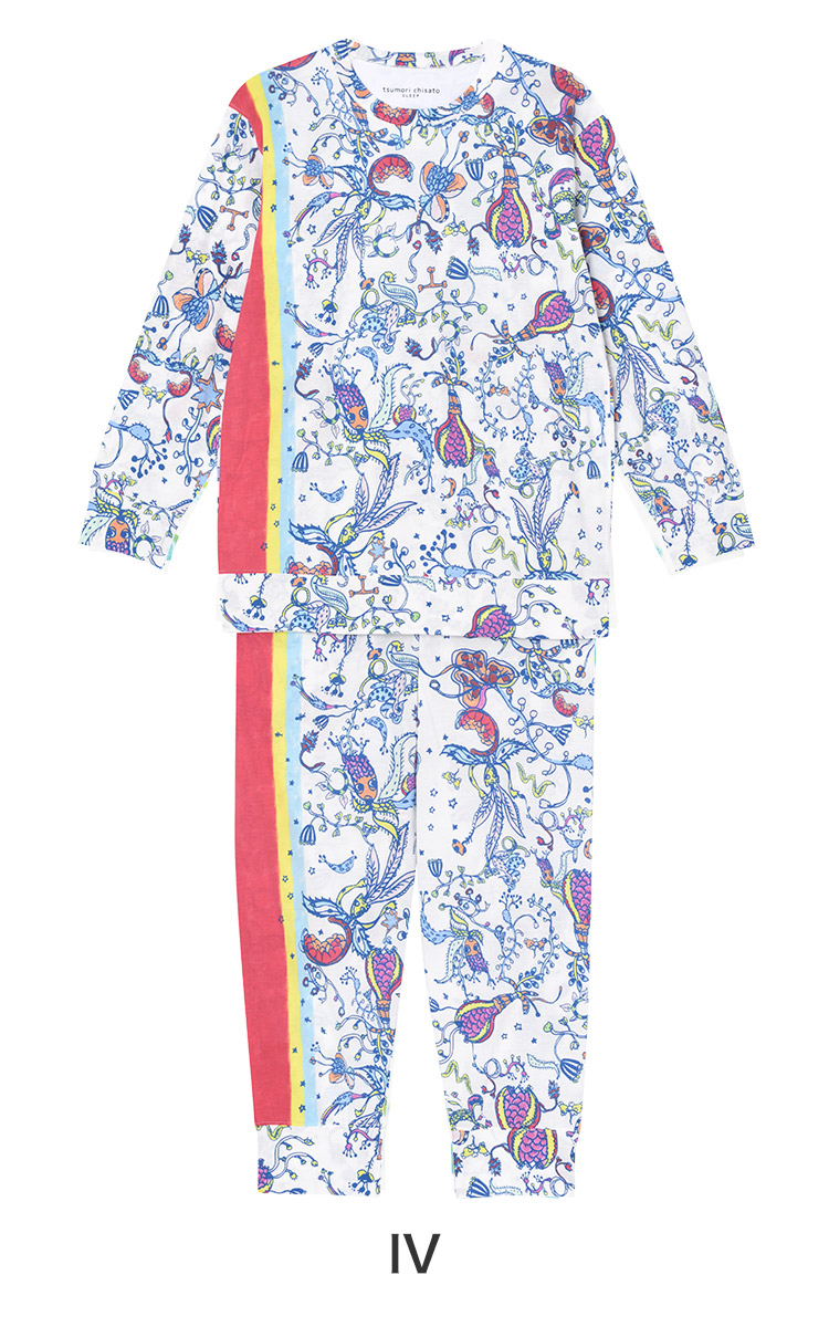 UDO254｜ワコール ツモリチサト パジャマ 上下セット ロング袖＋ロング丈 全3色 M/L