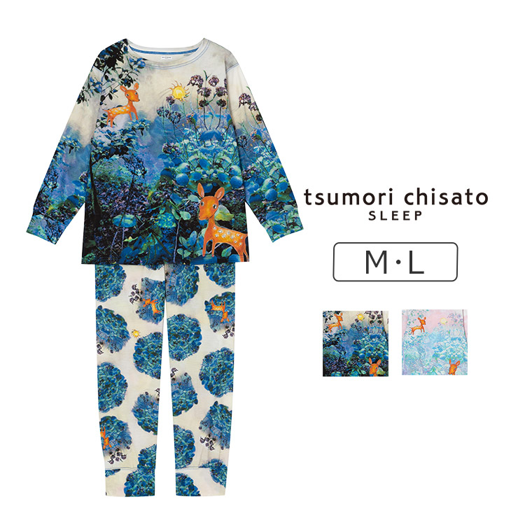 UDX524｜ワコール ツモリチサト スリープ ルームウェア 上下セット 全2色 M/L