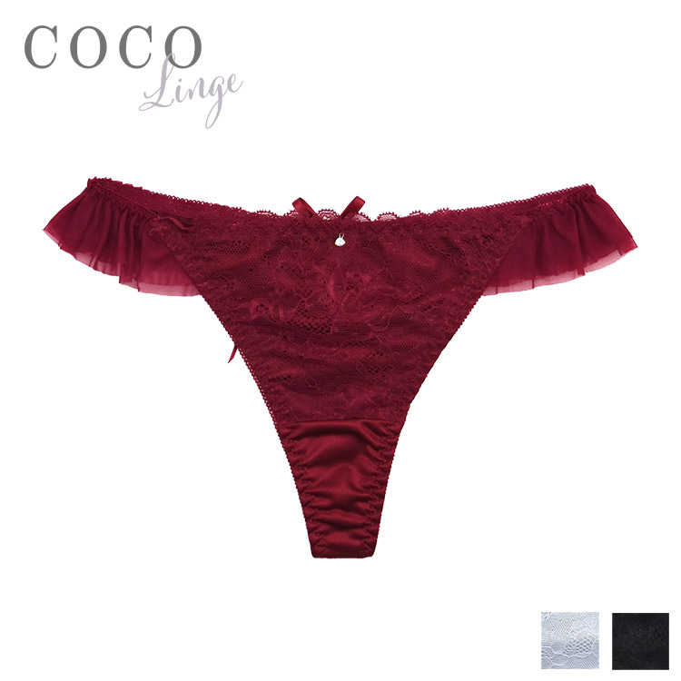 237597｜COCO Linge セクシーレースアップ Ｔバックショーツ 全3色 M