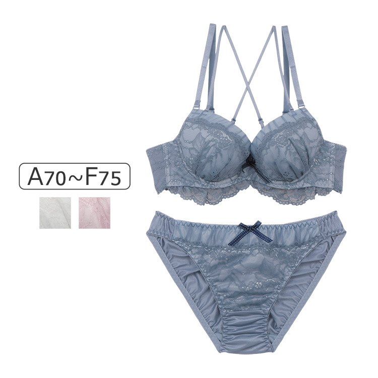 327240｜COCO Linge スモーキーフリルレース ブラセット ABCDEFカップ アンダー 65/70/75cm