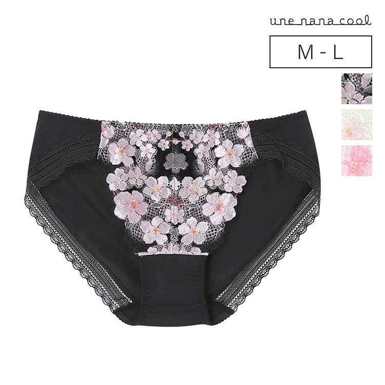 JF1521｜ウンナナクール une nana cool 【桜柄登場】レース スタンダードショーツ M/L