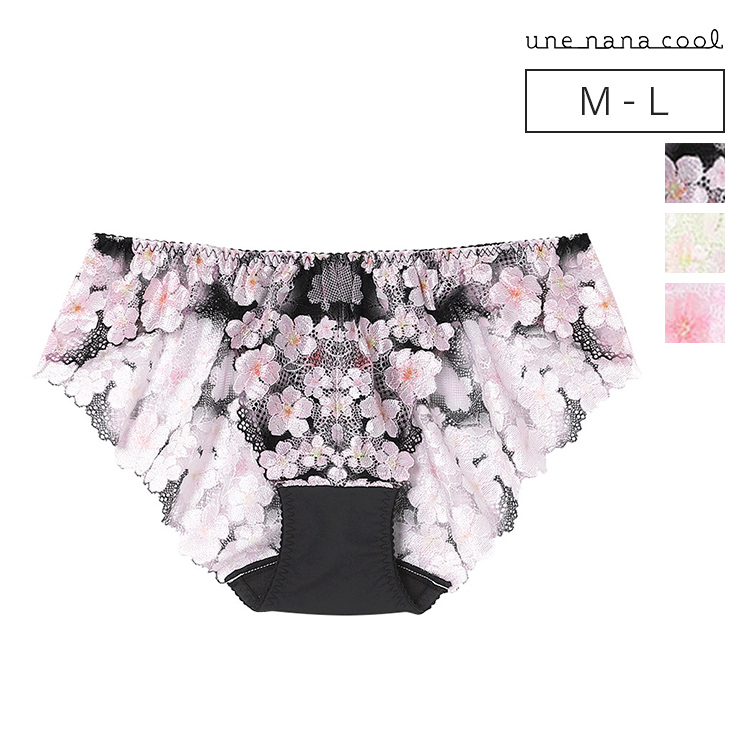 JF2521｜ウンナナクール une nana cool 【桜柄登場】 総レースショーツ M/L