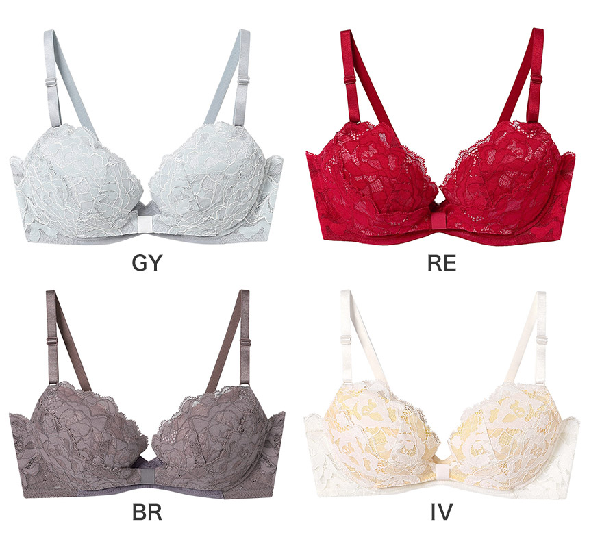 BUN201|ウンナナクール une nana cool リボンブラレース 胸もとフィットながもち~動いても、キレイはつづく~ ブラジャー単品 BCDEFFカップ アンダー 65/70/75cm