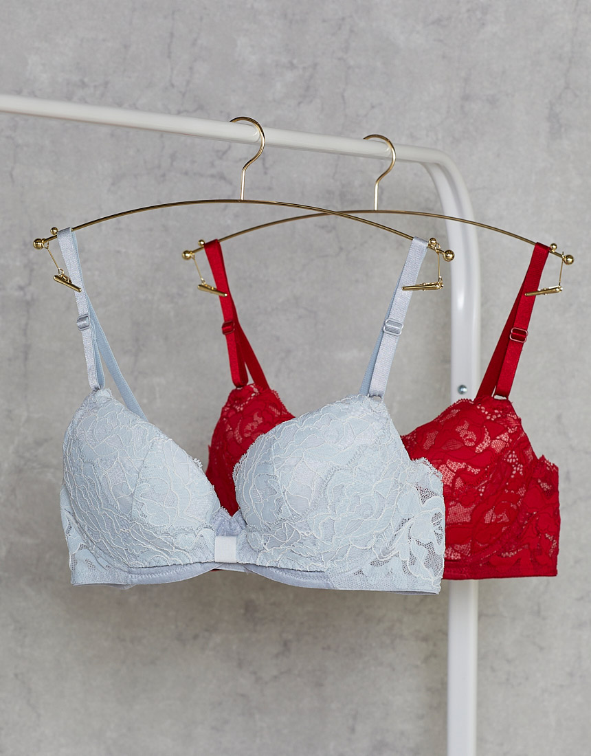 BUN201|ウンナナクール une nana cool リボンブラレース 胸もとフィットながもち~動いても、キレイはつづく~ ブラジャー単品 BCDEFFカップ アンダー 65/70/75cm