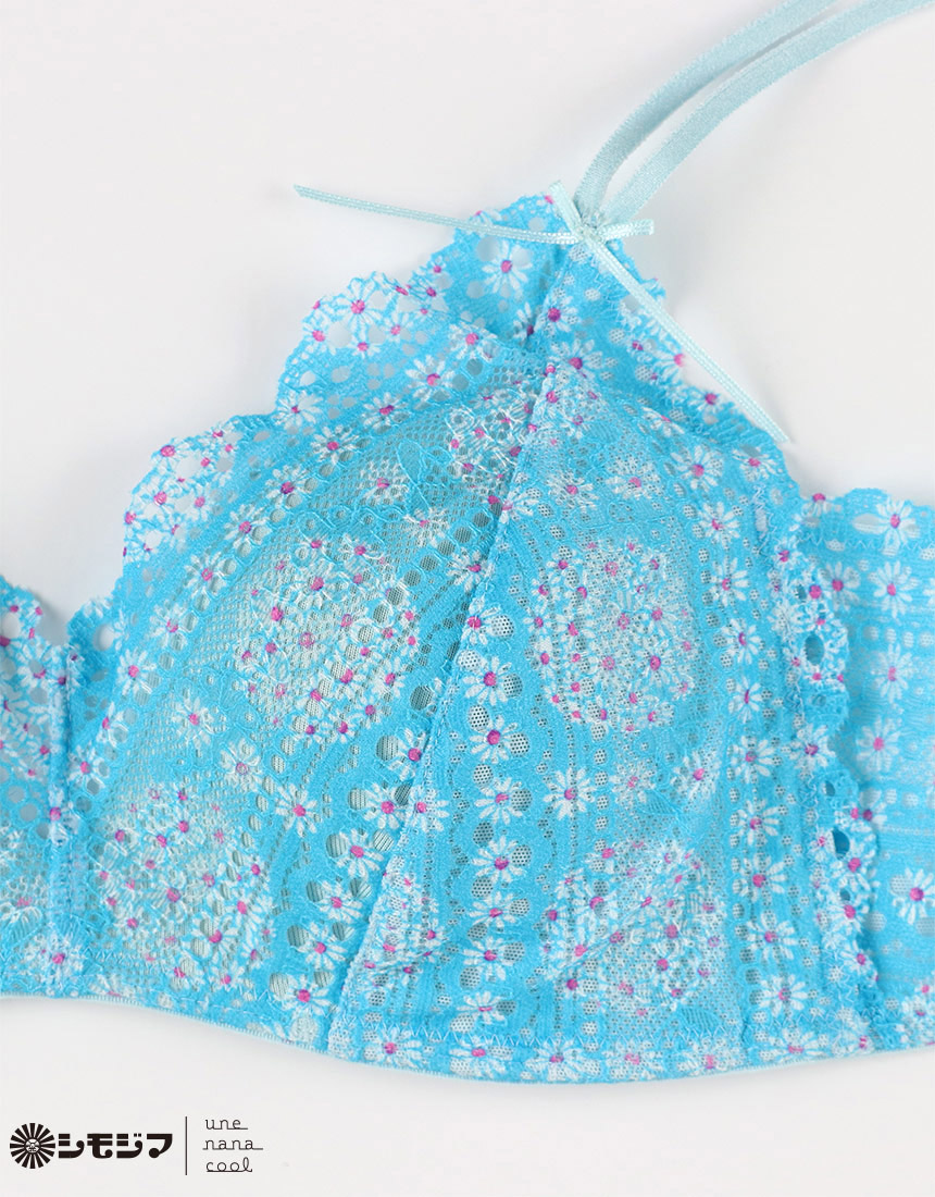 JB3522|ウンナナクール une nana cool MADE WITH シモジマ 364 レース ノンワイヤーブラ S/M/L/LL