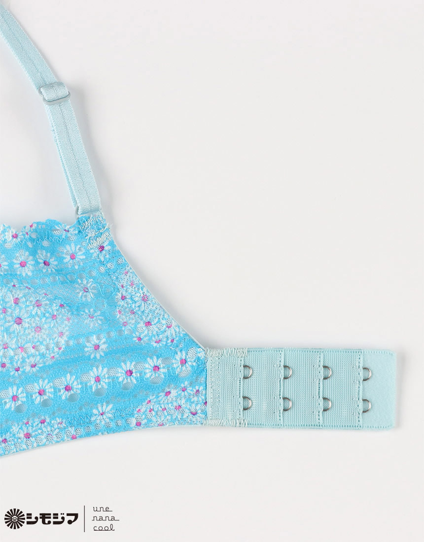 JB3522|ウンナナクール une nana cool MADE WITH シモジマ 364 レース ノンワイヤーブラ S/M/L/LL