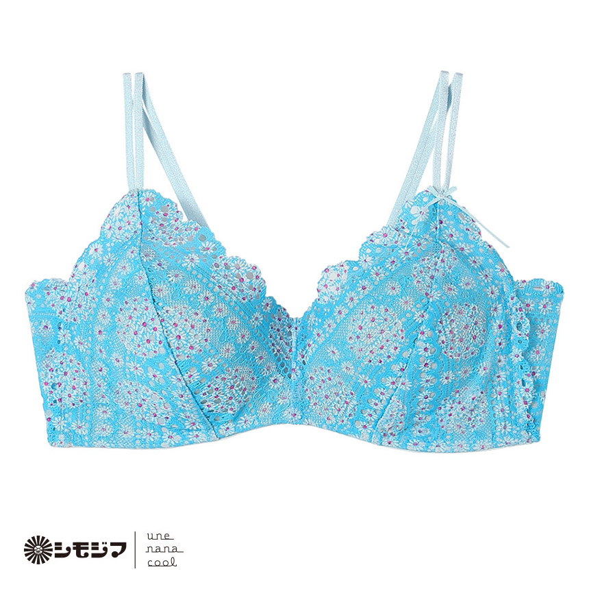 JB3522|ウンナナクール une nana cool MADE WITH シモジマ 364 レース ノンワイヤーブラ S/M/L/LL
