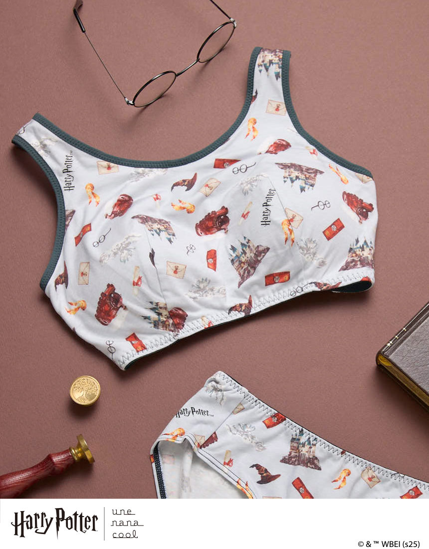 JB3957|ウンナナクール une nana cool Harry Potter × une nana cool ナイトアップブラ ノンワイヤーブラ M/L/LL/3L