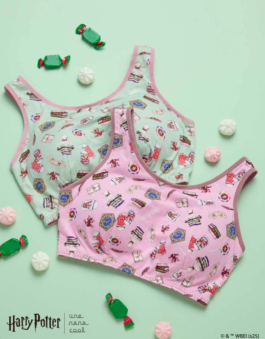 JB3957|ウンナナクール une nana cool Harry Potter × une nana cool ナイトアップブラ ノンワイヤーブラ M/L/LL/3L