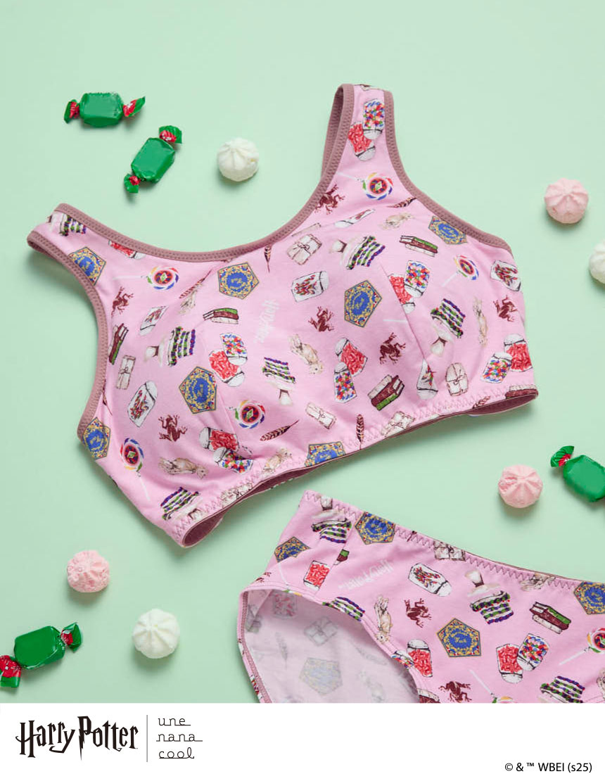 JB3957|ウンナナクール une nana cool Harry Potter × une nana cool ナイトアップブラ ノンワイヤーブラ M/L/LL/3L