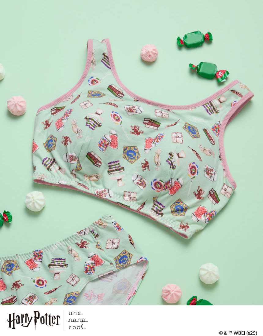 JB3957|ウンナナクール une nana cool Harry Potter × une nana cool ナイトアップブラ ノンワイヤーブラ M/L/LL/3L