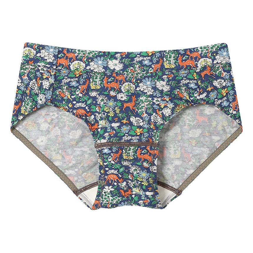 LF5050|ウンナナクール une nana cool ナイトアップブラ連動 MADE WITH LIBERTY FABRIC サニタリーショーツ 羽つきナプキン対応 M/L