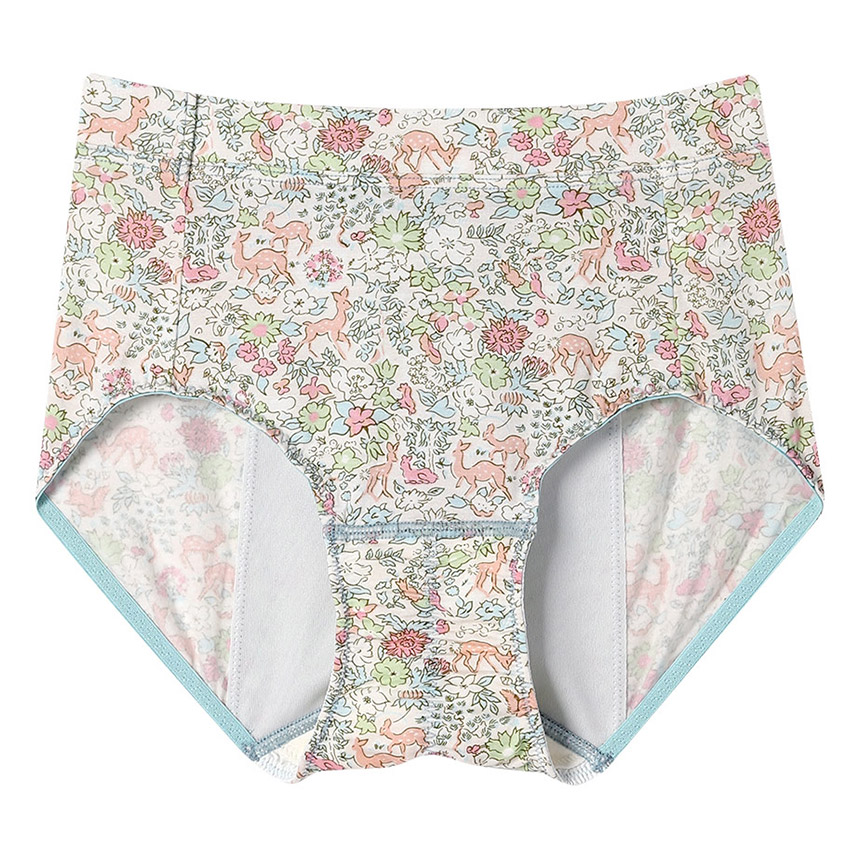 LF5650|ウンナナクール une nana cool ナイトアップブラ連動 MADE WITH LIBERTY FABRIC ナイト用 サニタリーショーツ 羽つきナプキン対応 M/L