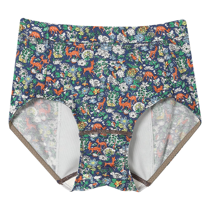 LF5650|ウンナナクール une nana cool ナイトアップブラ連動 MADE WITH LIBERTY FABRIC ナイト用 サニタリーショーツ 羽つきナプキン対応 M/L
