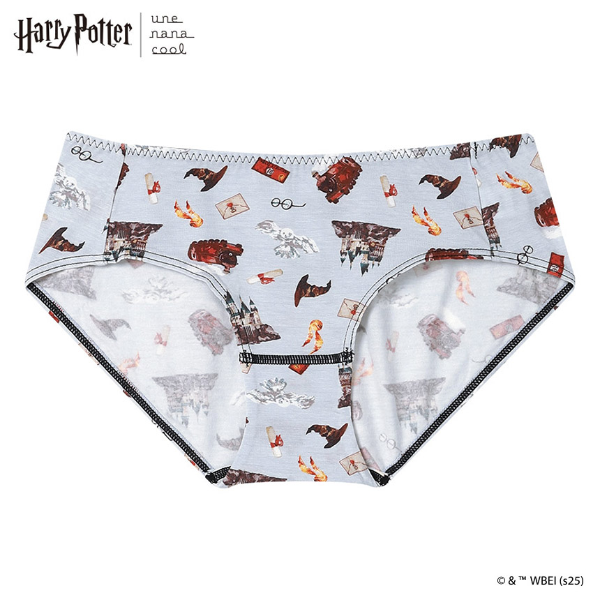 LF6257|ウンナナクール une nana cool Harry Potter × une nana cool ナイトアップブラ連動 スタンダードショーツ M/L