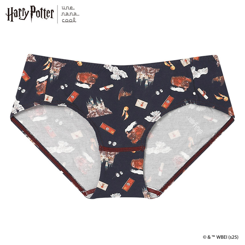 LF6257|ウンナナクール une nana cool Harry Potter × une nana cool ナイトアップブラ連動 スタンダードショーツ M/L