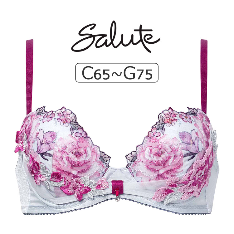 BTJ721｜ワコール サルート 21G ブラジャー単品 リボンブラ CDEFGカップ  アンダー65/70/75/80cm