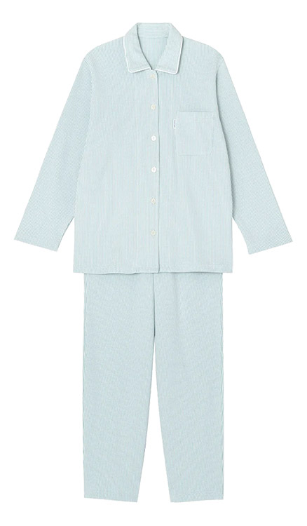 YDW006|ワコール 睡眠科学 パジャマ 上下セット レディース 綿100% 10分丈 10分袖 M/L