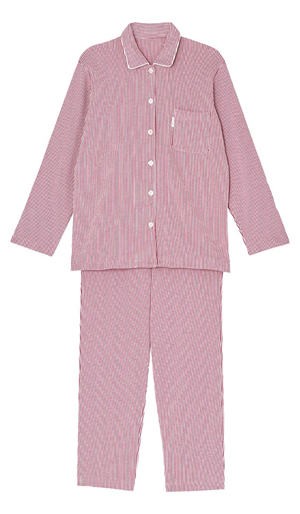 YDW006|ワコール 睡眠科学 パジャマ 上下セット レディース 綿100% 10分丈 10分袖 M/L