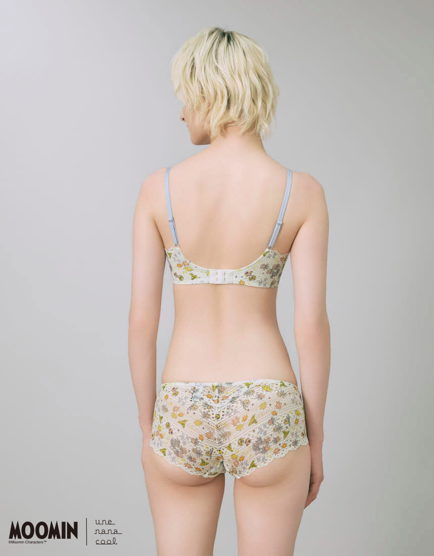 BUN140|ウンナナクール une nana cool MOOMIN × une nana cool 364ブラ レース ノンワイヤーブラ S/M/L/LL