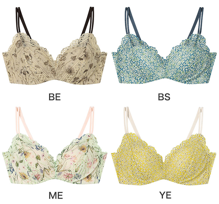 JB3570|ウンナナクール une nana cool リニューアル 364ブラ レース ノンワイヤーブラ S/M/L/LL
