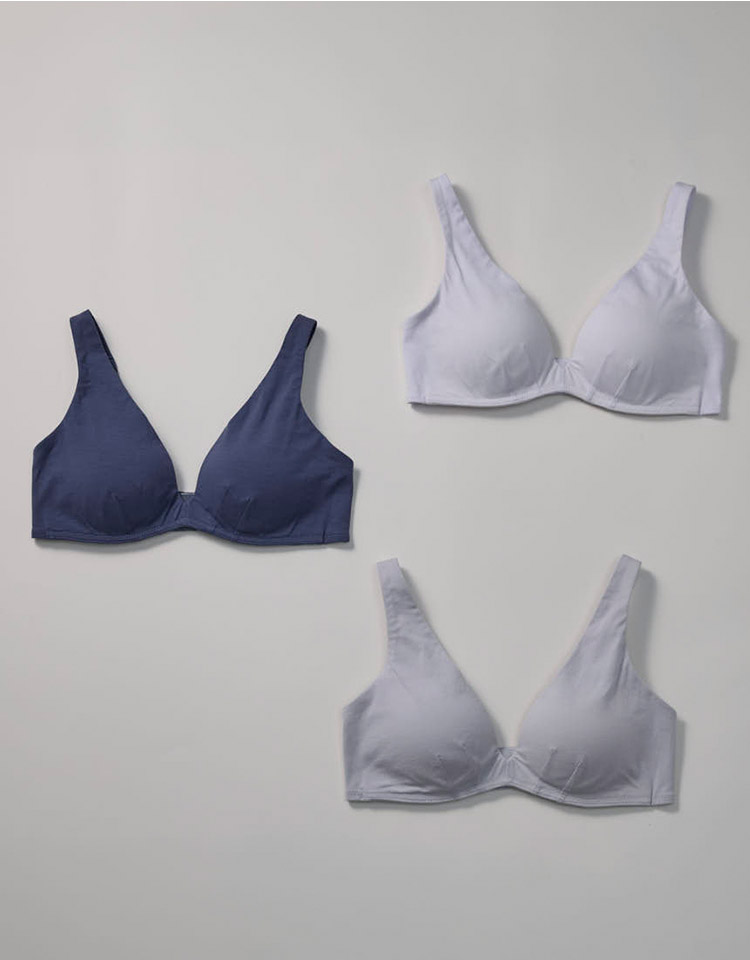 JB3790|ウンナナクール une nana cool リニューアル 364ブラ コットン ノンワイヤーブラ S/M/L/LL