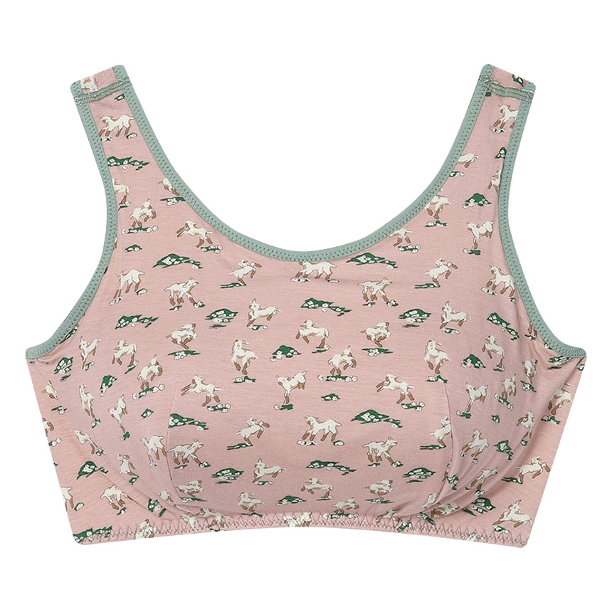 JB3950|ウンナナクール une nana cool ナイトアップブラ MADE WITH LIBERTY FABRIC ノンワイヤーブラ M/L/LL/3L