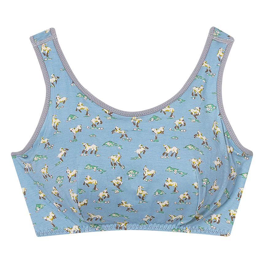 JB3950|ウンナナクール une nana cool ナイトアップブラ MADE WITH LIBERTY FABRIC ノンワイヤーブラ M/L/LL/3L