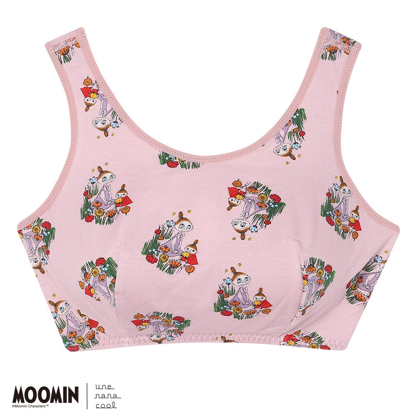 JB3961|ウンナナクール une nana cool MOOMIN × une nana cool ナイトアップブラ ノンワイヤーブラ M/L/LL/3L